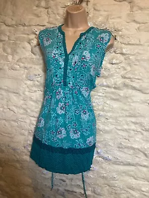 Per Una Blue Print Jersey  Longline Top  Plus Size  22 • £1.70