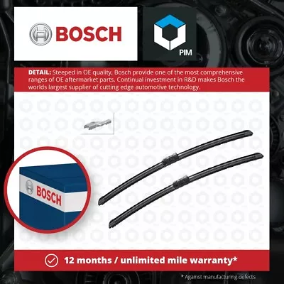 2x Wiper Blades (Pair) Flat Aero Type A826S 3397009826 Bosch Aerotwin 600/600mm • £23.60