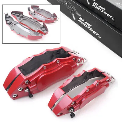 4PCS Universal Front+Rear Disc Brake Caliper Covers For 16 -22  Car Wheels Red • $52.26