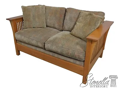 62711EC: STICKLEY Mission Oak Prairie Style Arts & Crafts Loveseat • $2395