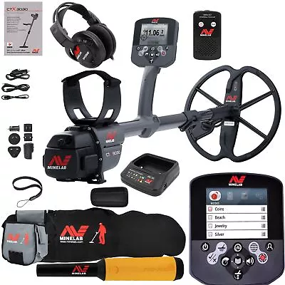 Minelab CTX 3030 Waterproof Metal Detector With Pro Find 15 Carry Bag Pouch • $2150.98