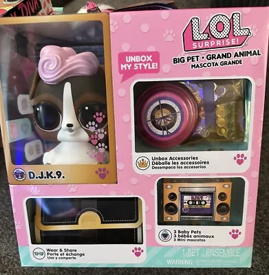 LOL L.O.L Surprise! OMG Bigger Big Pet Pets Dog DJK9 D.J.K.9 Doll Rare Xmas Gift • £49.99