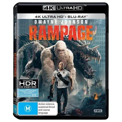 Rampage (2018) (4K UHD + Blu-Ray) Brand New & Sealed - Region B • $24.90