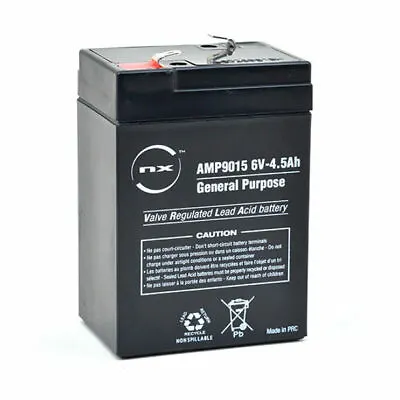 £9.50 • Buy Rechargeable Battery 6 Volt Sealed Lead Acid 6V 4AH 4.5AH 6V4.0