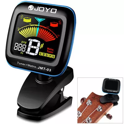 JOYO JMT-03 Electric LCD Clip-on Guitar Tuner Metronome For Chromatic Ukulele • £8.79