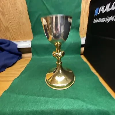 Nice Traditional Vintage Catholic Chalice With Sterling Cup • $385