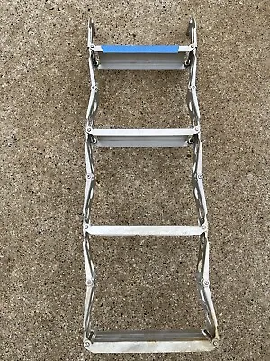 VINTAGE Sto-A-Way BOAT LADDER De-Sta-Co Corp. 3' Ladder FOLDS FOR STORAGE Rare! • $89.95