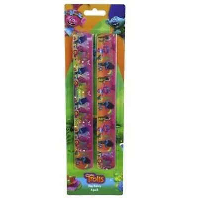 Trolls 4 Pack Slap Bracelet Rulers For Kids Boys Girls Party Favors NEW 3+ • $5.39