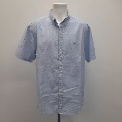 Gant Shirt Mens Size 2XL Blue White Checked RMF03-CAP • £7.99