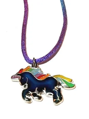 NEW Unicorn Rainbow Mood Necklace Color Change Pendant Liquid Crystal Thermo  • $8.98
