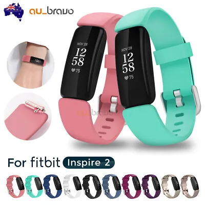 $5.95 • Buy For Fitbit Insipire 2 Watch Strap Replacement Silicone Sports Wrist Band