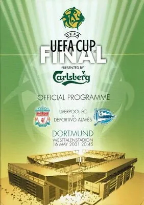 £6.95 • Buy 2001 Uefa Cup Final Programme Liverpool V Deportivo Alaves