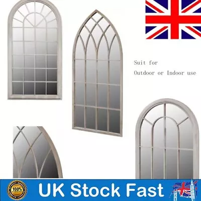 Gothic/Rustic Arch Garden Mirror Light Garden House Window Illusion  Ornaments • £126.69