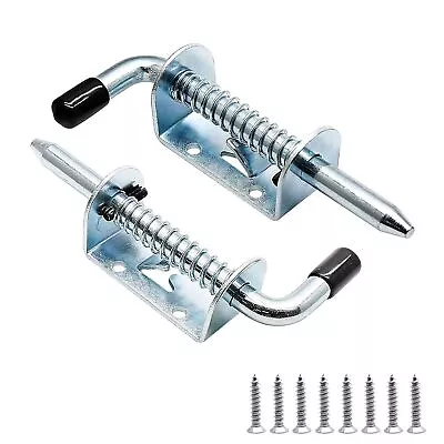 2 Pack Spring Loaded Latch Pin Heavy Duty Barrel Bolt Lock For Door Shed Gate • $14.99