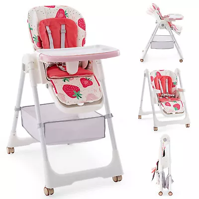 Folding Baby High Chair Convertible High Chair Adjustable Feeding Dining Chair • £57.95