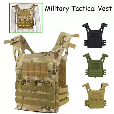Vest Military Tactical JPC Airsoft Molle Combat Plate Carrier Paintball Hunting • $36.58