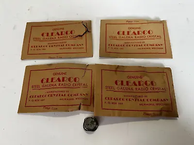 Vintage NOS Clearco Steel GALENA Radio Crystal Antique Flanged Type • $45