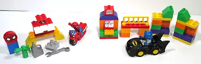 DUPLO10607 Spider-Man Web-Bike + BATMAN THE JOKER CHALLENGE Batmobile MOTORBIKE • $50