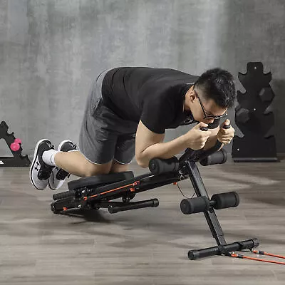 Multi-Workout Ab Machine Foldable Abdominal Cruncher Sit Up Bench Side Shaper • $109.99