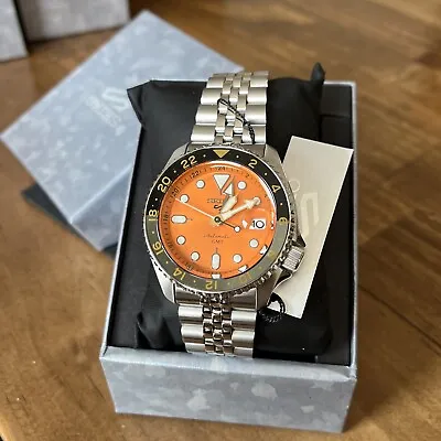 SEIKO 5 Automatic ORANGE GMT Stainless Steel Men's Watch - SSK005   MSRP: $475 • $274.99