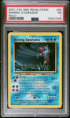 $225 • Buy PSA 1 Pokemon 2001 Neo Revelation Shining Gyarados Holo #65/64