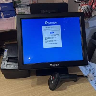 £150 • Buy Epos Now Till System Used With Barcode Scanner Receipt Printer/ Display Pole