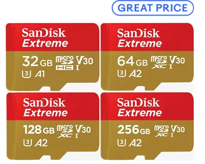 For Dash Cam SanDisk 32GB 64GB 128GB 256GB Extreme Micro SD U3 Class 10 Card • £8.79