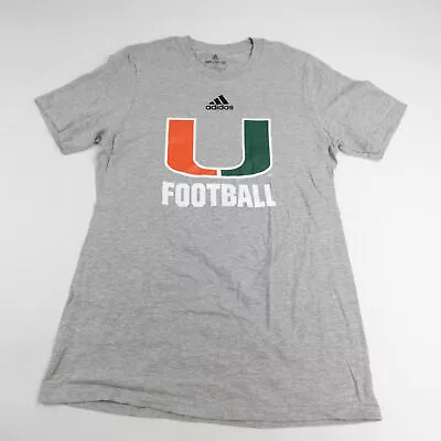 Miami Hurricanes Adidas Amplifier Short Sleeve Shirt Men's Gray New • $15.92