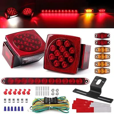 Rear Led Submersible Trailer Tail Lights Kit Boat Marker Truck Waterproof New • $13.99