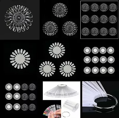 Nail Art Tips Colour Sticks Display Fan Practice Starter Clear Polish Wheel Char • $3.15