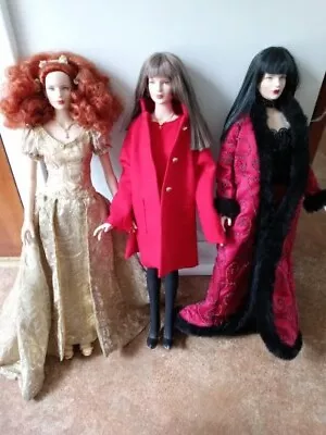 Tonner 19  American Model Dolls Lot Natasha Madeline & Red Coat Doll 2 Signed • $150