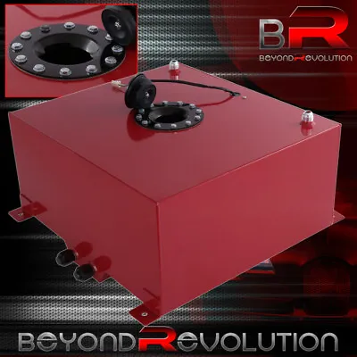 Red Aluminum Fuel Cell Tank W/ Black Cap & Level Gauge 50 Liter / 13 Gallon • $86.99