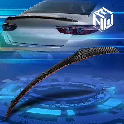 For 19-21 Mazda 3 Sedan Real V-Style Duckbill Rear Trunk Lid Spoiler Wing Lip • $130.95