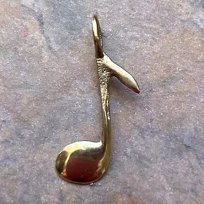 14k SOLID YELLOW GOLD MUSIC SYMBOL EIGHT NOTE PENDANT CHARM .3 Grams • $52