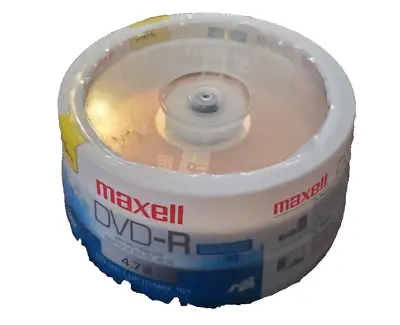 New Maxell DVD-R 4.7GB Write-Once 16x Recordable Disc Spindle Pack Of 25 + • $8.99