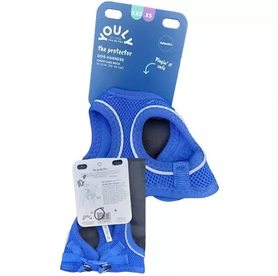 YOULY Blue Reflective Mesh Dog Harness XX-Small/X-Small • $6