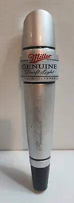 Beer Tap Handle Knob Miller Genuine Draft Light MGD 12  Bar Man Cave Rare Signed • $21.95
