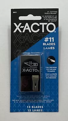 X-ACTO  #11 Blades  X411  (15pcs)  New / Sealed W/ Safety Dispenser • $6.56