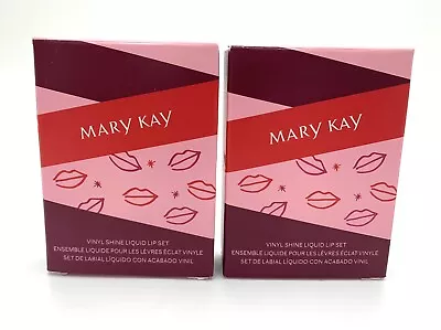 Mary Kay Vinyl Shine Liquid Lip Set Luminous Red & Vivid Berry - LOT OF 2 - NEW • $19.95