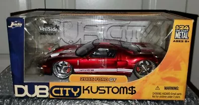 Jada Dub City Kustoms 1:24 2005 Red Ford GT • $29.95