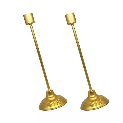 2Pcs Metal Candle Holders Stable Base Retro Vintage Candle Stick Holder For • £13.21