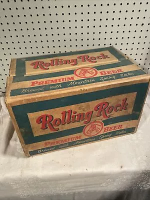 Vintage Beer Case Box Crate Rolling Rock Held 24 12oz Bottles EMPTY BOX • $34.95