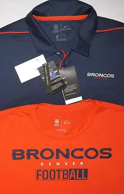 Mens EUC Lot Of 2 NIKE Team Issue NFL DENVER BRONCOS Training Shirt Size XL • $35