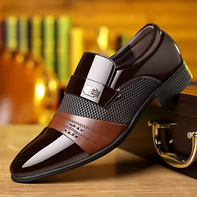 Business Dress Men Shoes Formal Slip On Dress Shoes Mens Oxfords Leather Loafers • $26.39