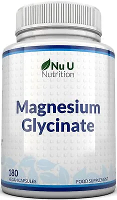 Magnesium Glycinate Supplement 1000mg (Bisglycinate) - 180 Vegan Capsules • £15.97