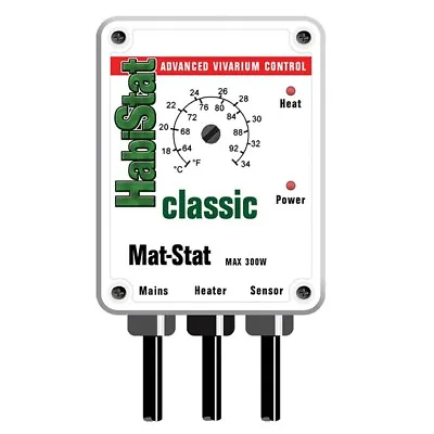 Habistat Reptile Thermostat Mat Stat 300 W White - Vivarium Temperature Heat Mat • £37.71
