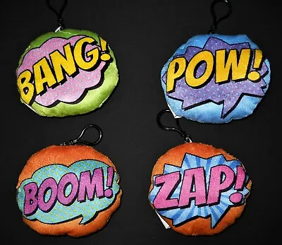 $22.95 • Buy Keychain Bam Pow Bam Zap Marvel Belt Loop Pillow Super Heroes 4  Comics New