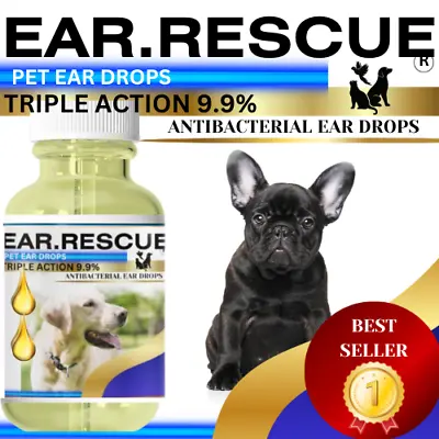 Ear Drops For Dogs Cats Pets Treat Ear Wax Kills Mites Aids Scratching • £7.89