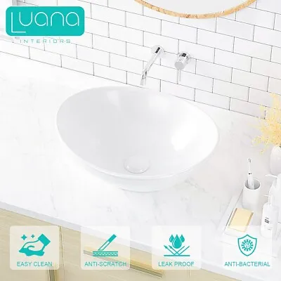 Ceramic Bathroom Basin Sink Vanity Above Counter Top Basin Bowl White 41*33*15 • $62.90