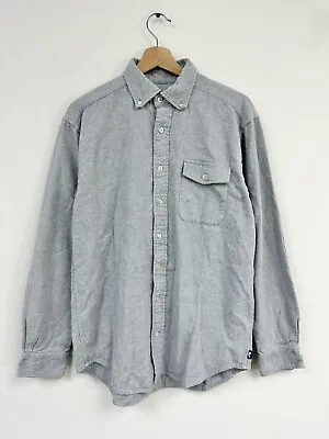 Vineyard Vines Men’s Crosby Shirt Button Up Elbow Patches Gray Size Medium • $16.99